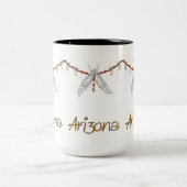 AZ Feather Ketting Tweekleurige Koffiemok (Center)