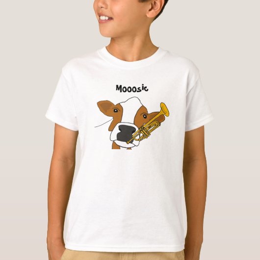 AZ- Funny Koe en Trumpet Shirt (Voorkant)