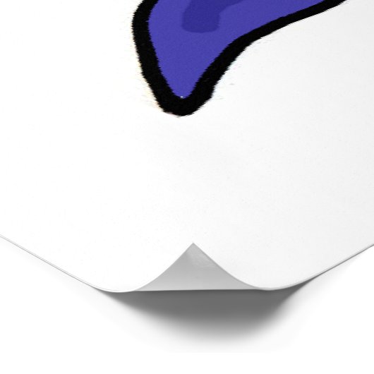 AZ- glimlachend Poster Cartoon (Hoek)