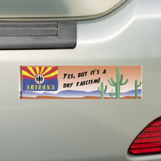 AZ-Het is droog fascisme Bumpersticker (Op auto)