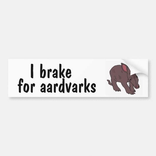 AZ- I-rem voor aardvarken-bumpersticker Bumpersticker (Voorkant)