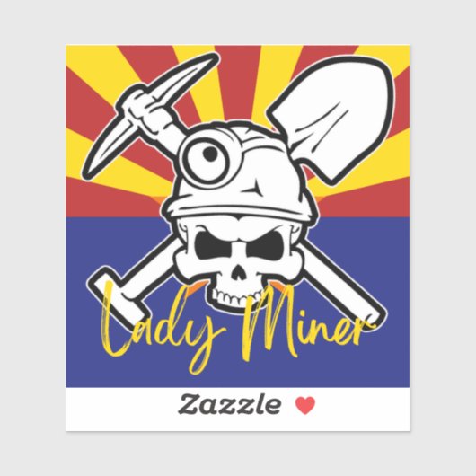 AZ Lady Miner Sticker (Vel)