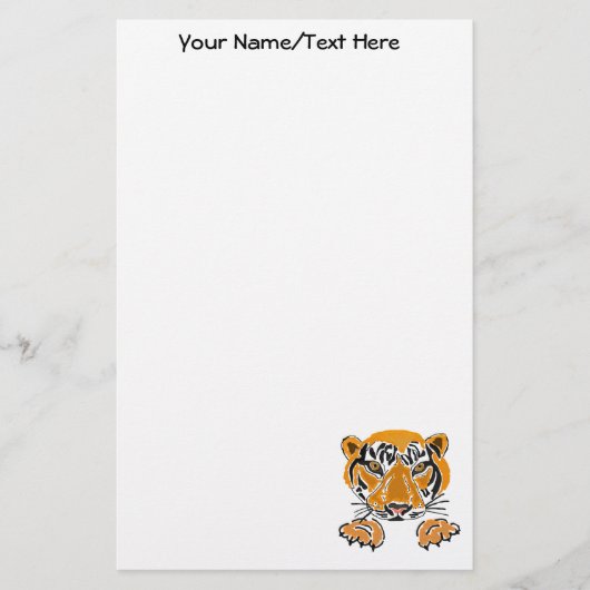 AZ- Leaping Tiger Stationery Briefpapier (Voorkant)