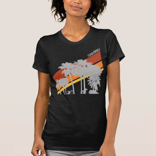 AZ Palm Gray Silouhettes T-shirt (Voorkant)