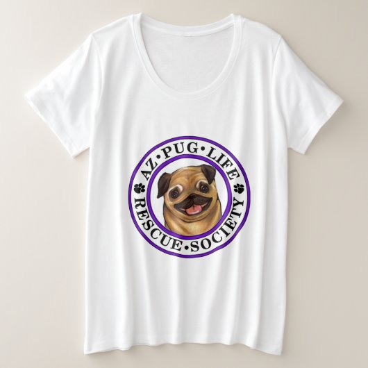 AZ Pug Life+ groot shirt (Design voorkant)