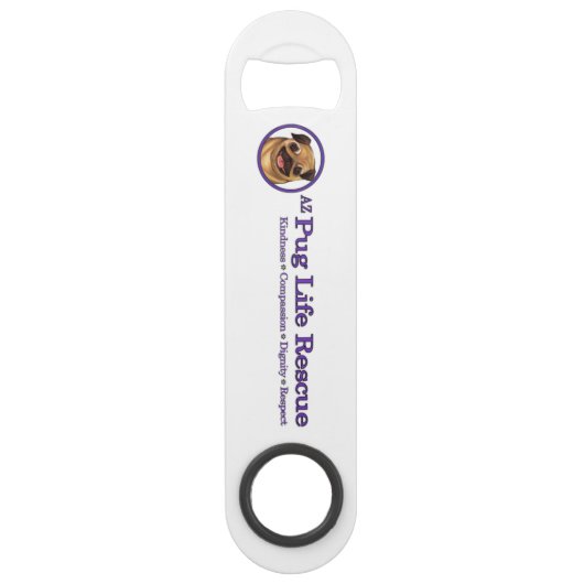 AZ Pug Life roestvrij stalen flesopening Speed Flessenopener (Achterkant)