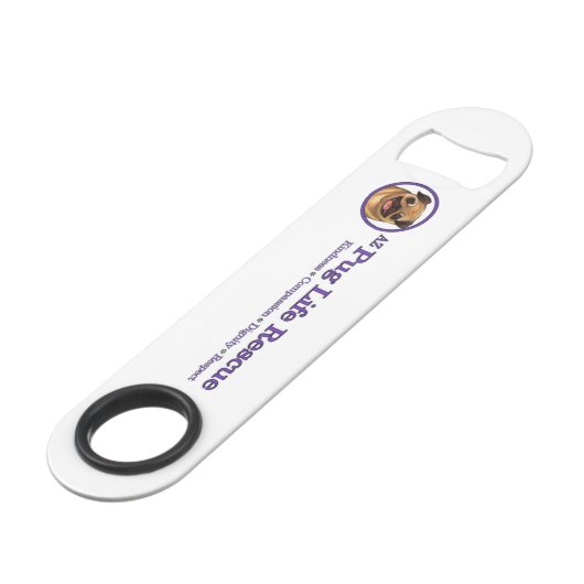 AZ Pug Life roestvrij stalen flesopening Speed Flessenopener (Achterkant Gekanteld)