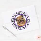 AZ Pug Life round sticker (Envelop)