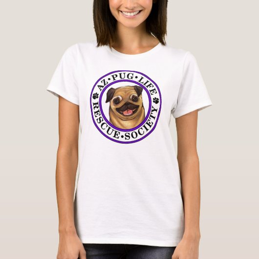 AZ Pug Life-tanktop met groot logo in het midden T-shirt (Voorkant)
