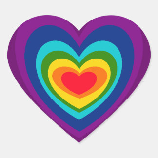 AZ- Rainbow Heart Stickers