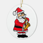 AZ- Santa Plays Saxophone Ornament (Links)