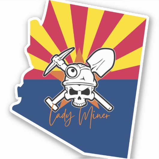 AZ State Lady Miner Sticker (Voorkant)
