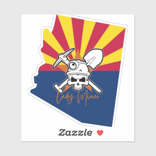 AZ State Lady Miner Sticker (Vel)