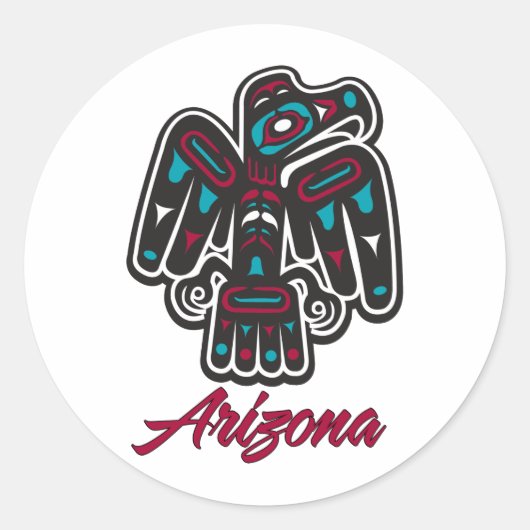 AZ Thunderbird Clan Ronde Sticker (Voorkant)