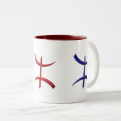 aza berbe tweekleurige koffiemok (Voorkant rechts)