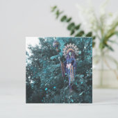 aza godin van vrouwelijke energie van de kosmos kaart (Staand voorkant)