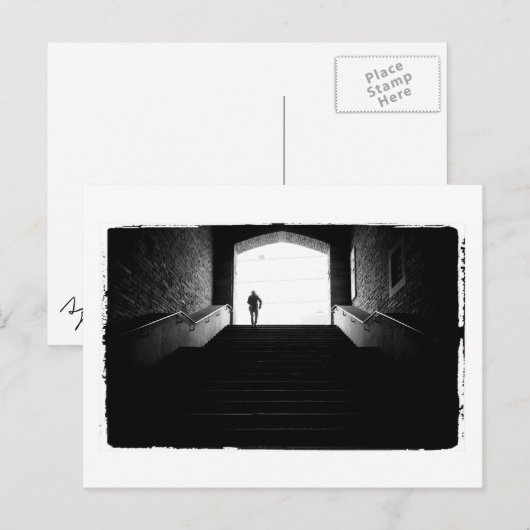 aza zwarte en witte fotografie briefkaart (Voorkant / Achterkant)