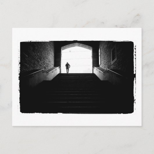 aza zwarte en witte fotografie briefkaart (Voorkant)