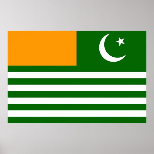 Azad Kashmir state flag symbol Pakistan Poster (Voorkant)