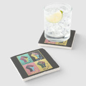 Azadi - Marble Stone Onderzetter (Zijkant)