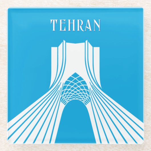  Azadi Tower Moderne magneet Glazen Onderzetter (Voorkant)