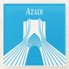 Azadi Tower Perzisch Turquoise Glazen Onderzetter