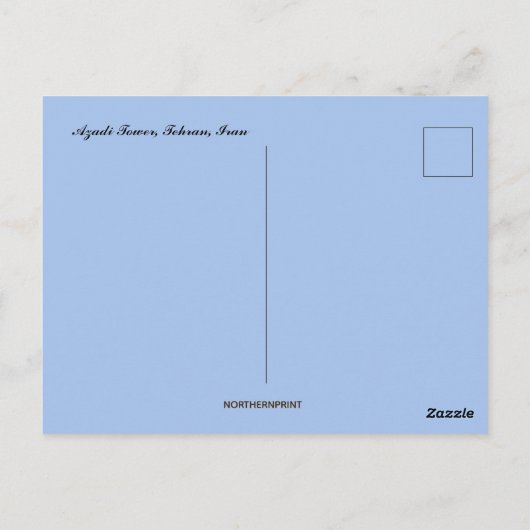 Azadi Tower Teheran Iran Briefkaart (Achterkant)