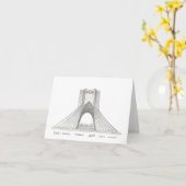 Azadi Tower, Teheran, Iran Kaart (Gele Bloem)