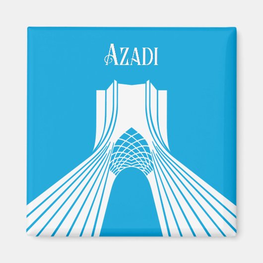 Azadi Tower Turquoise Magnet (Voorkant)