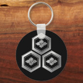 Azai Clan Kamon Silver Chrome Sleutelhanger (Voorkant)