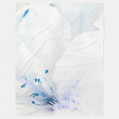 *~* Azalea Art Painting Flowers Wit Blauwgroen Fleece Deken (Voorkant)