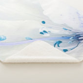 ** Azalea Art Painting Flowers Wit Blauwgroen Sherpa Deken (3/4)