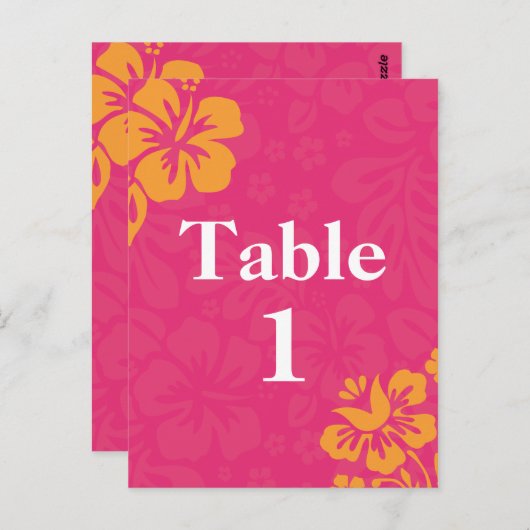 Azalea Beach Bloemen Tafelnummers (Voorkant / Achterkant)