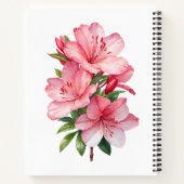 Azalea bloem aquarel schilderij notitieboek (Achterkant)
