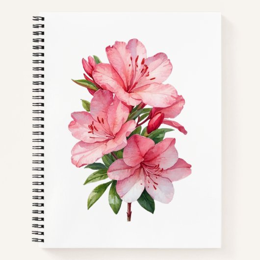 Azalea bloem aquarel schilderij notitieboek (Voorkant)
