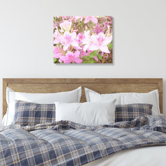 Azalea Bloom Close-Up Photography Canvas Afdruk (Insitu (Slaapkamer))