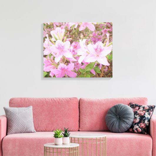 Azalea Bloom Close-Up Photography Canvas Afdruk (Insitu (Woonkamer))