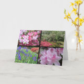 Azalea Dogwood Iris Collage Note Card Kaart (Gele Bloem)