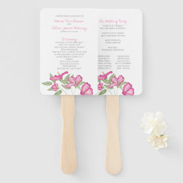 Azalea Fan Wedding Programme Handwaaier