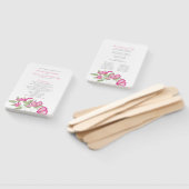 Azalea Fan Wedding Programme Handwaaier (Niet-gemonteerd)