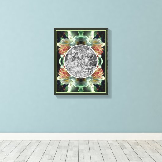 Azalea Flower Blossoms Creëer Uw eigen foto Canvas Afdruk (Insitu (Houten vloer))