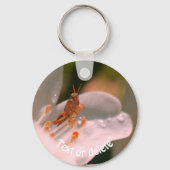 Azalea Flower Teeny Grasshopper Personalized Sleutelhanger (Voorkant)