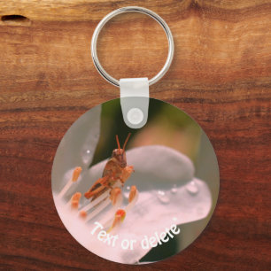 Azalea Flower Teeny Grasshopper Personalized Sleutelhanger
