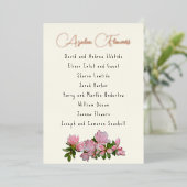 Azalea Flowers Guest List Name Folie Kaarten (Staand Voorkant)