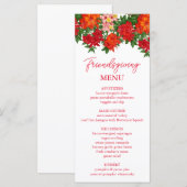 Azalea Herfst Bloemen Friendsgiving Menu (Voorkant / Achterkant)