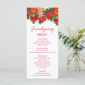 Azalea Herfst Bloemen Friendsgiving Menu (Staand voorkant)