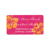 Azalea/Oranje strandbloemen Etiket (Voorkant)