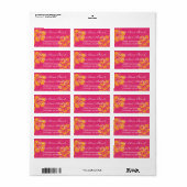 Azalea/Oranje strandbloemen Etiket (Full Sheet)