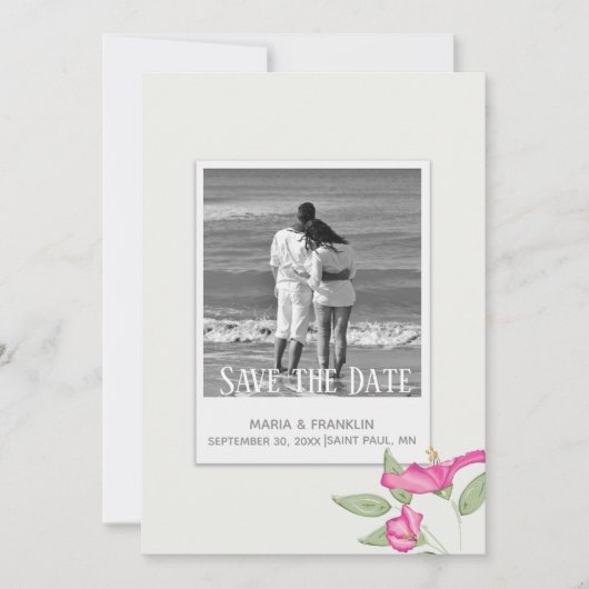 Azalea Save the Date Kaart (Voorkant)
