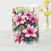 Azalea - Watercolor flowers Kaart (Gele Bloem)